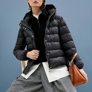 Patrizia Pepe- Premium Insulated Jacket-Italian Designer-Black-NWT Sz:38 Ret$407